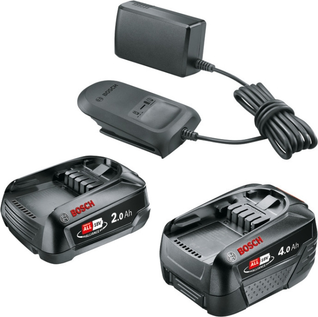 Bosch 18V Li-ion batteriladerkit, 2,0 Ah + 4,0 Ah batterier og AL 18V-20 oplader i gruppen HJEM, HUS & HAVE / Værktøj / Batterier til håndværktøj hos TP E-commerce Nordic AB (C69514)
