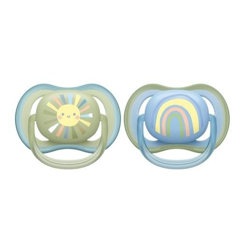 Philips Avent SCF085/58 Ultra Air-sutter 0-6 måneder, 2 stk, sol i gruppen LEGETØJ, BØRN & BABY / Pleje, sundhed og hygiejne / Sutter & Tandringe hos TP E-commerce Nordic AB (C69803)