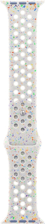 Apple Watch 41 mm Pure Platinum/White Nike Sport Strap, S/M (MUUK3) i gruppen SMARTPHONES & TABLETS / Træning, hjem og fritid / Apple Watch & Tilbehør / Tilbehør hos TP E-commerce Nordic AB (C70017)