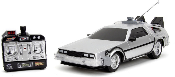 Jada Back to the Future RC Time Machine radiostyret bil, 1:16 i gruppen LEGETØJ, BØRN & BABY / Radiostyrede / Radiostyrede biler hos TP E-commerce Nordic AB (C70123)