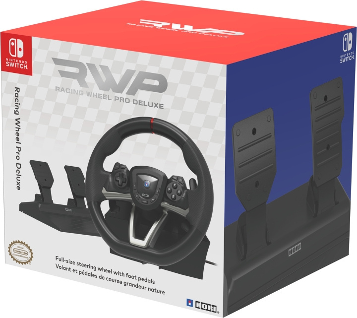 HORI Racing Wheel Pro Deluxe, Switch i gruppen HJEMMEELEKTRONIK / Spilkonsoller og tilbehør / Nintendo Switch / Tilbehør hos TP E-commerce Nordic AB (C70154)