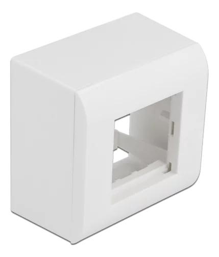 DeLOCK Surfacemounted Housing Easy 45 Modules 82 x 82 mm white i gruppen HJEM, HUS & HAVE / Elektricitet & Belysning / El-installation / Tilbehør hos TP E-commerce Nordic AB (C70660)