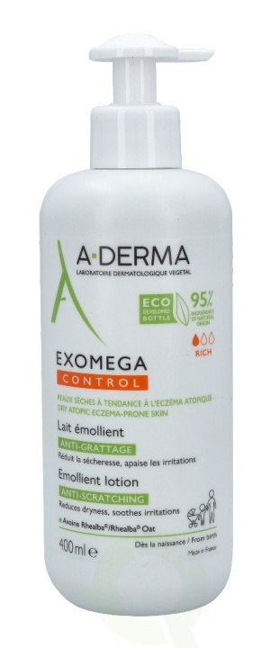 A-Derma Exomega Control Emollient Lotion 400 ml i gruppen SKØNHED & HELSE / Hudpleje / Kropspleje / Body lotion hos TP E-commerce Nordic AB (C70967)