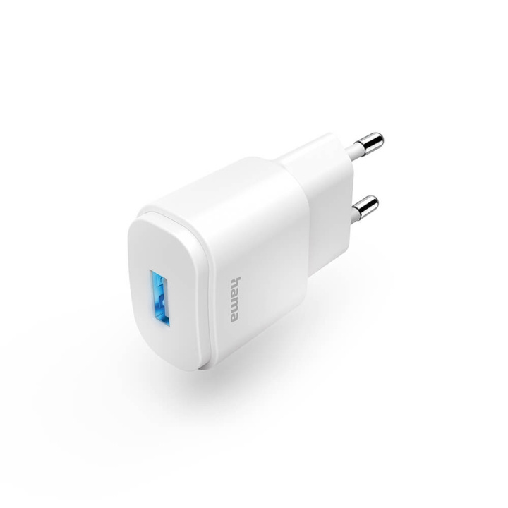 Hama Charger 1xUSB-A 6W White i gruppen SMARTPHONES & TABLETS / Opladere og kabler / Vægoplader / Vægoplader USB hos TP E-commerce Nordic AB (C71157)