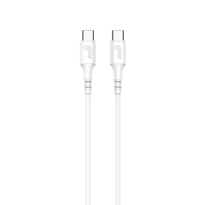 Gear Opladningskabel USB-C til USB-C 2.0 0,5 m Hvid i gruppen SMARTPHONES & TABLETS / Opladere og kabler / Kabler / Kabler Type C hos TP E-commerce Nordic AB (C71400)
