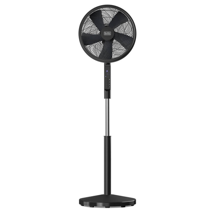 BLACK+DECKER Pedestal Fan 5 Blades Black 50W i gruppen HJEM, HUS & HAVE / Ventilator & Klima apparater / Gulventilatorer hos TP E-commerce Nordic AB (C71424)