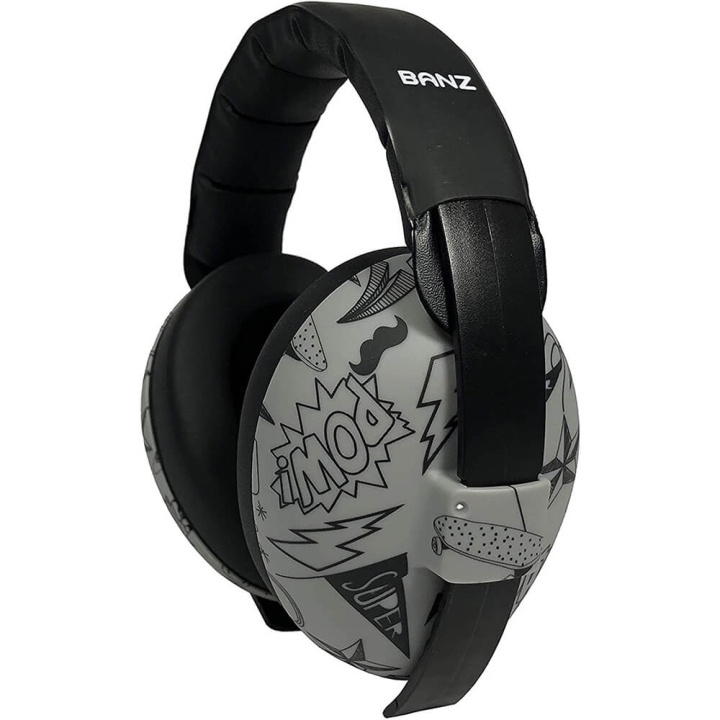 BANZ Ear Muffs Baby Grafiti i gruppen LEGETØJ, BØRN & BABY / Børns sikkerhed / Høreværn og øvrigt hos TP E-commerce Nordic AB (C71448)