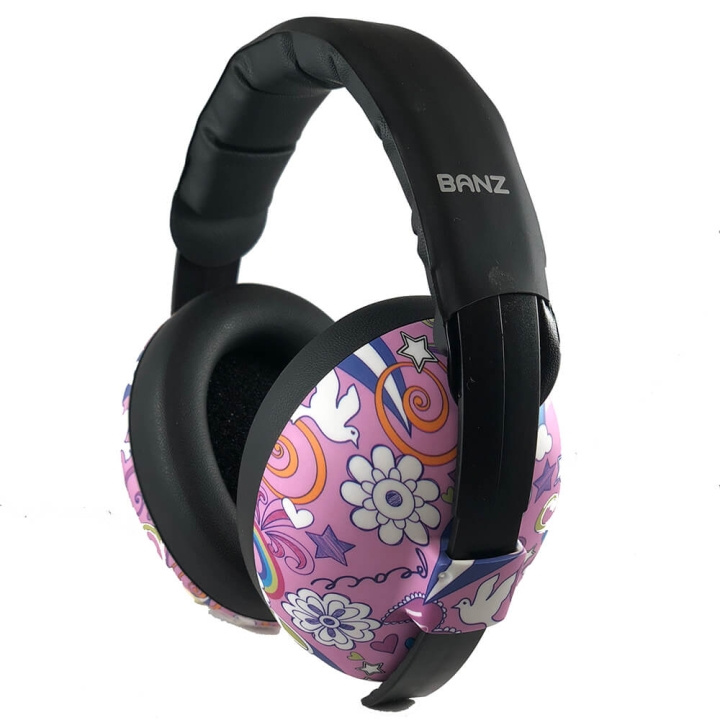 BANZ Ear Muffs Baby Peace Pink i gruppen LEGETØJ, BØRN & BABY / Børns sikkerhed / Høreværn og øvrigt hos TP E-commerce Nordic AB (C71449)