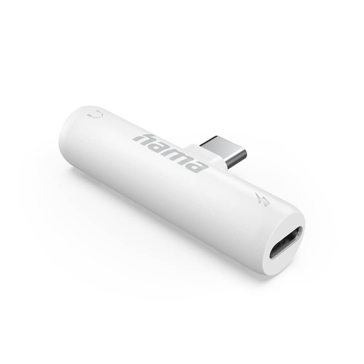 Hama Lydadapter USB-C Hvid i gruppen SMARTPHONES & TABLETS / Opladere og kabler / Adaptere hos TP E-commerce Nordic AB (C71550)