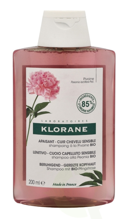 Klorane Shampoo With Organic Peony 200 ml Soothing-Sensitive Scalp i gruppen SKØNHED & HELSE / Hår og styling / Hårpleje / Shampoo hos TP E-commerce Nordic AB (C73471)