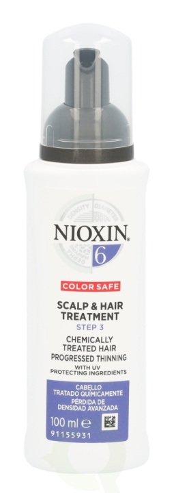 Nioxin System 6 Scalp & Hair Treatment 100 ml Step 3 / Chemically Treated Hair Progr. Thinning with UV i gruppen SKØNHED & HELSE / Hår og styling / Hårpleje / Hårmaske hos TP E-commerce Nordic AB (C73655)