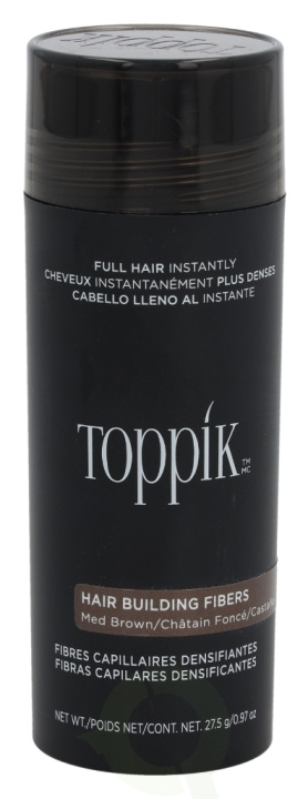 Toppik Hair Building Fibers - Medium Brown 27.5 gr i gruppen SKØNHED & HELSE / Hår og styling / Hårpleje / Hårfarve / Hårfarve & Farve bombe hos TP E-commerce Nordic AB (C73921)