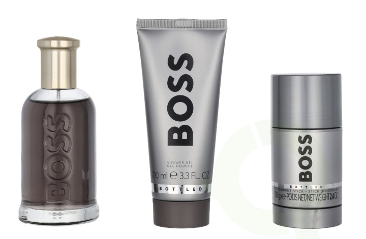 Hugo Boss Bottled Giftset 275 ml Edp Spray 100ml/Shower Gel 100ml/Deo Stick 75ml i gruppen SKØNHED & HELSE / Gaveæske / Gaveæske til ham hos TP E-commerce Nordic AB (C74990)