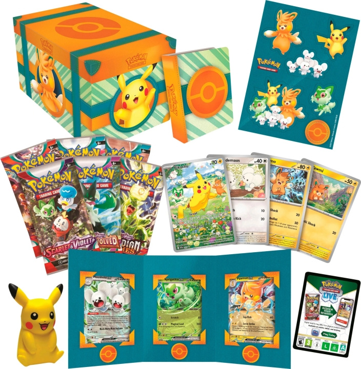 POKEMON Paldea Adventure Chest æske med samlekort i gruppen LEGETØJ, BØRN & BABY / Spil / Kortspil hos TP E-commerce Nordic AB (C75420)