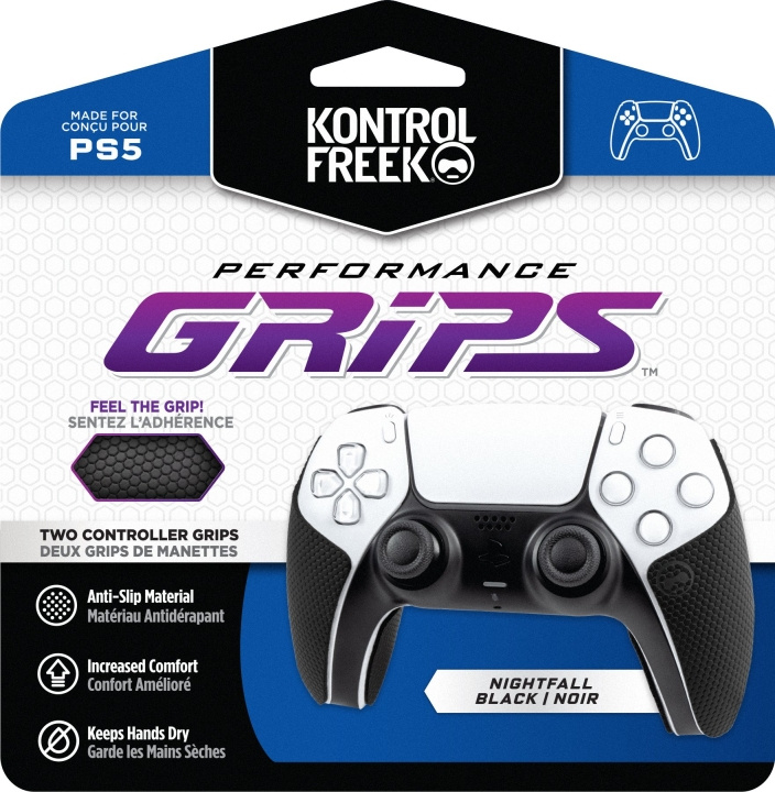 KontrolFreek Performance Grips, sort (PS5) i gruppen HJEMMEELEKTRONIK / Spilkonsoller og tilbehør / Sony PlayStation 5 / Tilbehør hos TP E-commerce Nordic AB (C75456)