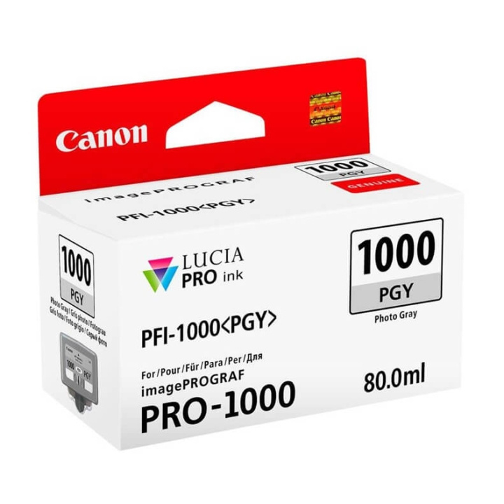 Canon Ink 0553C001 PFI-1000 Photo Grey i gruppen COMPUTERTILBEHØR / Printere og tilbehør / Blæk og toner / Blækpatroner / Canon hos TP E-commerce Nordic AB (C76482)