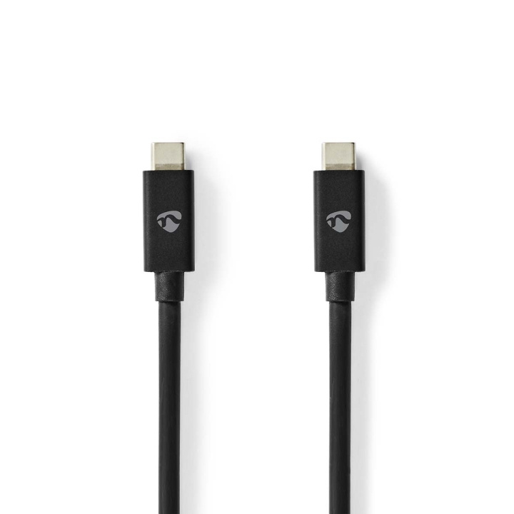 Nedis USB-kabel | USB 4.0 Gen 2x2 | USB-C™ Han | USB-C™ Han | 240 W | 8K@60Hz | 20 Gbps | Nikkelplateret | 2.00 m | Runde | PVC | Sort | Label i gruppen COMPUTERTILBEHØR / Kabler og adaptere / USB / USB-C hos TP E-commerce Nordic AB (C76624)