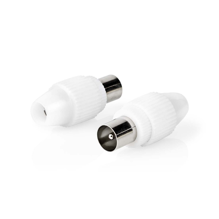 Nedis IEC (Coax) Stik | Lige | Han | Nikkelplateret | 75 Ohm | Skru | Kabeldiameter: 7.0 mm | Metal / PVC | Hvid | 2 stk. | Box i gruppen HJEMMEELEKTRONIK / Kabler og adaptere / Antennekabler og tilbehør / Tilbehør hos TP E-commerce Nordic AB (C76683)