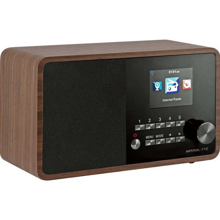 imperial i110 Wi-Fi internetradio med medieafspillerfunktion i trælook i gruppen HJEMMEELEKTRONIK / Lyd & billede / Hjemmebiograf, HiFi & Bærbar / Radio og vækkeure / Radio hos TP E-commerce Nordic AB (C76744)