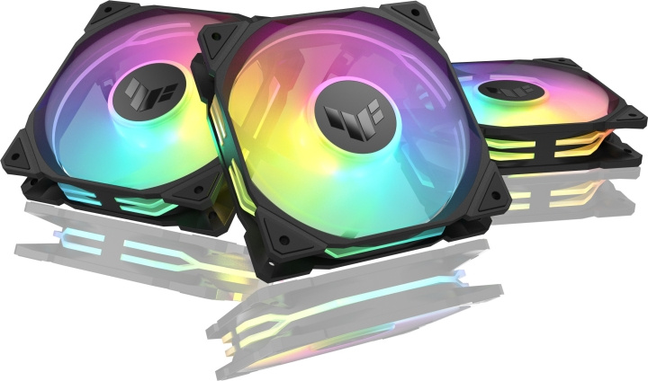 ASUS TUF Gaming TR 120 ARGB PWM-blæser, 120 mm, sort, 3-pak i gruppen COMPUTERTILBEHØR / Computerkomponenter / Køling / Blæser hos TP E-commerce Nordic AB (C77854)