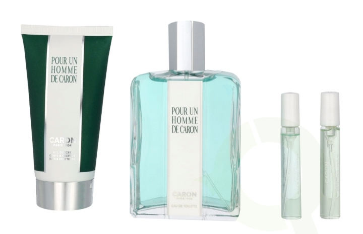 Caron Pour Un Homme De Caron Giftset 210 ml Edt Spray 125ml/Shower Gel 75ml/Le Matin Travel Spray 5ml/Le Soir Travel Spray 5ml i gruppen SKØNHED & HELSE / Gaveæske / Gaveæske til ham hos TP E-commerce Nordic AB (C77948)