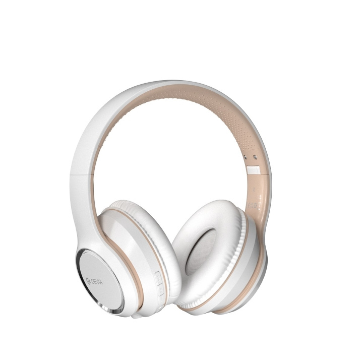 Devia Bluetooth-hovedtelefoner Kintone hvid i gruppen HJEMMEELEKTRONIK / Lyd & billede / Hovedtelefoner & Tilbehør / Hovedtelefoner hos TP E-commerce Nordic AB (C78583)