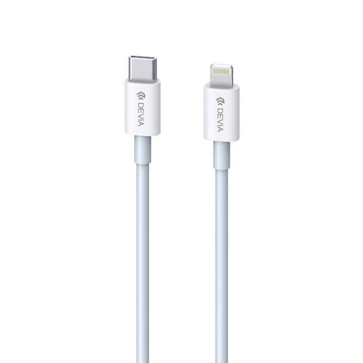 Devia-kabel Smart EC146 PD USB-C - Lightning 20W 3A hvid i gruppen SMARTPHONES & TABLETS / Opladere og kabler / Kabler / Kabler Lightning hos TP E-commerce Nordic AB (C78584)
