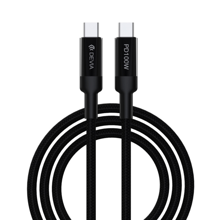 Devia kabel EC309 Extreme PD USB-C - USB-C 1,5 m 100W sort i gruppen SMARTPHONES & TABLETS / Opladere og kabler / Kabler / Kabler Type C hos TP E-commerce Nordic AB (C78596)