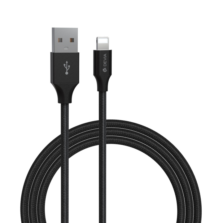 Devia kabel Gracious EC412 USB - Lightning 2,0 m 2,1A sort i gruppen SMARTPHONES & TABLETS / Opladere og kabler / Kabler / Kabler Lightning hos TP E-commerce Nordic AB (C78601)