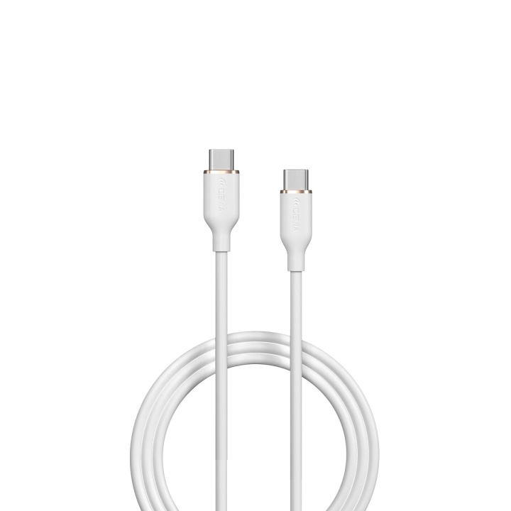 Devia kabel Jelly EC632 USB-C - USB-C 1,2 m 60W 3A hvid i gruppen SMARTPHONES & TABLETS / Opladere og kabler / Kabler / Kabler Type C hos TP E-commerce Nordic AB (C78642)