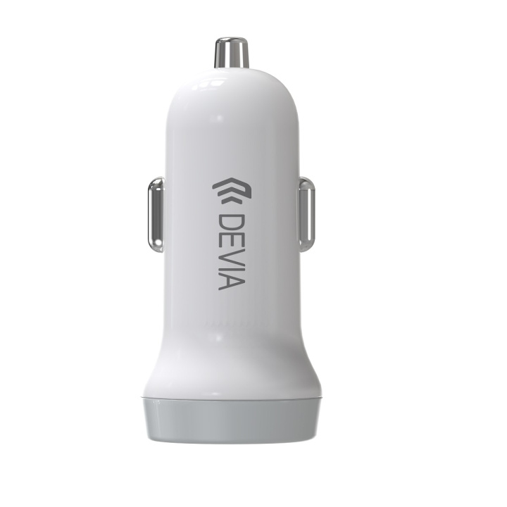 Devia biloplader Smart 2x USB 3,1A hvid i gruppen SMARTPHONES & TABLETS / Opladere og kabler / Bilopladere / Bil oplader USB hos TP E-commerce Nordic AB (C78661)