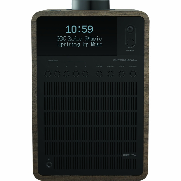 REVO SuperSignal DAB+ / FM / Bluetooth Combo Radio valnød-sort i gruppen HJEMMEELEKTRONIK / Lyd & billede / Hjemmebiograf, HiFi & Bærbar / Radio og vækkeure / Radio hos TP E-commerce Nordic AB (C78800)