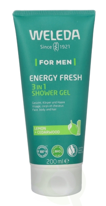 Weleda Men Energy Fresh 3 in1 Showergel 200 ml i gruppen SKØNHED & HELSE / Hår og styling / Hårpleje / Shampoo hos TP E-commerce Nordic AB (C79122)