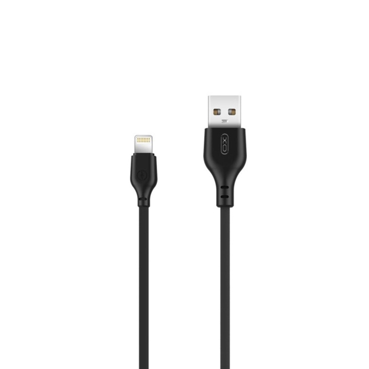 Xo kabel NB103 USB - Lightning 2,0 m 2,1A sort i gruppen SMARTPHONES & TABLETS / Opladere og kabler / Kabler / Kabler Lightning hos TP E-commerce Nordic AB (C79138)