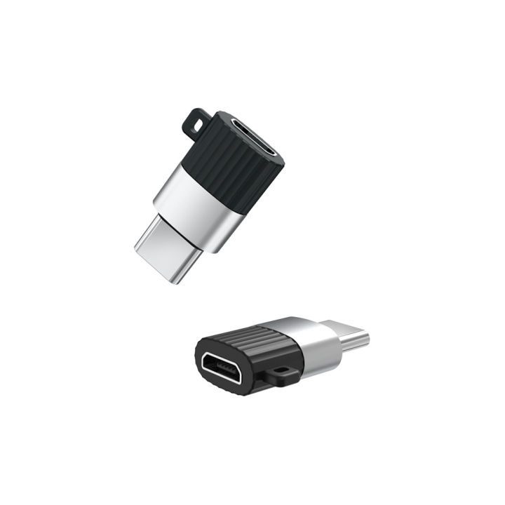 Xo adapter NB149-A microUSB - USB-C sort i gruppen COMPUTERTILBEHØR / Kabler og adaptere / USB / USB-C hos TP E-commerce Nordic AB (C79146)