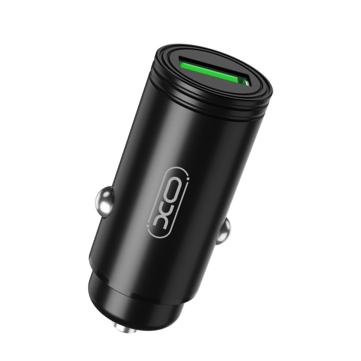 Xo biloplader CC39 QC 18W 1x USB sort i gruppen SMARTPHONES & TABLETS / Opladere og kabler / Bilopladere / Bil oplader USB hos TP E-commerce Nordic AB (C79165)