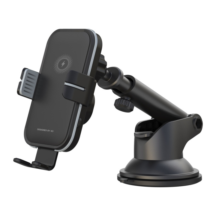 Xo bilholder WX027 med trådløs induktiv oplader sort 15W med sugekop i gruppen BIL / Bilholder / Bilholder Smartphone hos TP E-commerce Nordic AB (C79170)