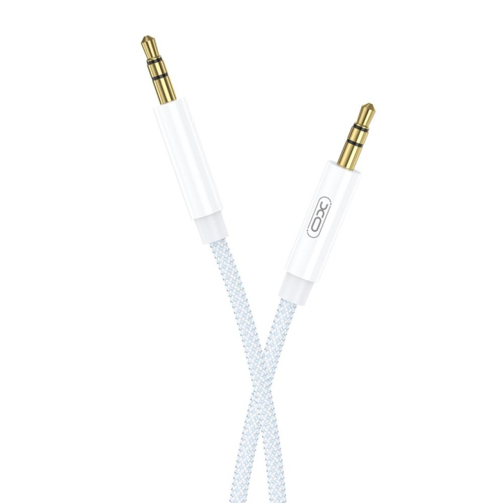 Xo lydkabel NB-R211C jack 3,5mm - jack 3,5mm 1,0 m hvid-blå i gruppen HJEMMEELEKTRONIK / Kabler og adaptere / Audio Analog / 3.5 mm hos TP E-commerce Nordic AB (C79193)