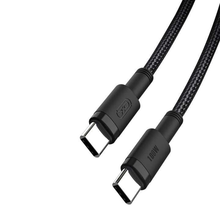 Xo kabel NB-Q199 PD USB-C - USB-C 1,5m 100W sort i gruppen COMPUTERTILBEHØR / Kabler og adaptere / USB / USB-C hos TP E-commerce Nordic AB (C79204)