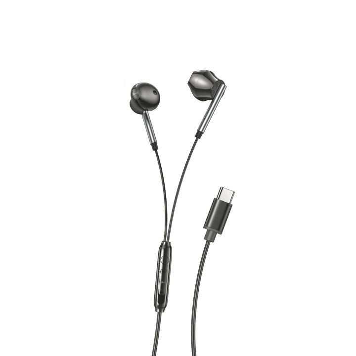Xo eP66 USB-C høretelefoner med ledning, sort i gruppen HJEMMEELEKTRONIK / Lyd & billede / Hovedtelefoner & Tilbehør / Hovedtelefoner hos TP E-commerce Nordic AB (C79254)
