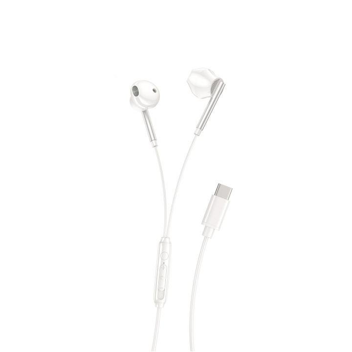 Xo eP66 USB-C høretelefoner med ledning, hvid i gruppen HJEMMEELEKTRONIK / Lyd & billede / Hovedtelefoner & Tilbehør / Hovedtelefoner hos TP E-commerce Nordic AB (C79255)
