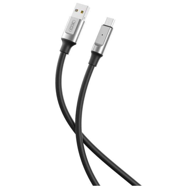 XO kabel NB251 USB - microUSB 1,0 m 6A svart i gruppen SMARTPHONES & TABLETS / Opladere og kabler / Kabler / Kabler microUSB hos TP E-commerce Nordic AB (C79261)