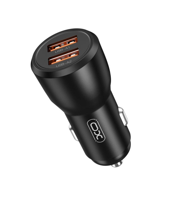 XO billaddare CC55 30W 2x USB svart i gruppen SMARTPHONES & TABLETS / Opladere og kabler / Bilopladere / Bil oplader USB hos TP E-commerce Nordic AB (C79310)