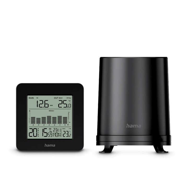 Hama Weather Station Mykonos Black i gruppen HJEM, HUS & HAVE / Ventilator & Klima apparater / Termometre og vejrstationer hos TP E-commerce Nordic AB (C79448)
