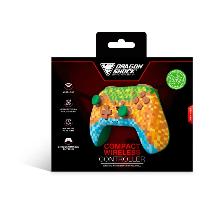 DragonShock Controller Poptop Wireless BT for NSW Minecraft i gruppen HJEMMEELEKTRONIK / Spilkonsoller og tilbehør / Nintendo Switch / Tilbehør hos TP E-commerce Nordic AB (C79479)