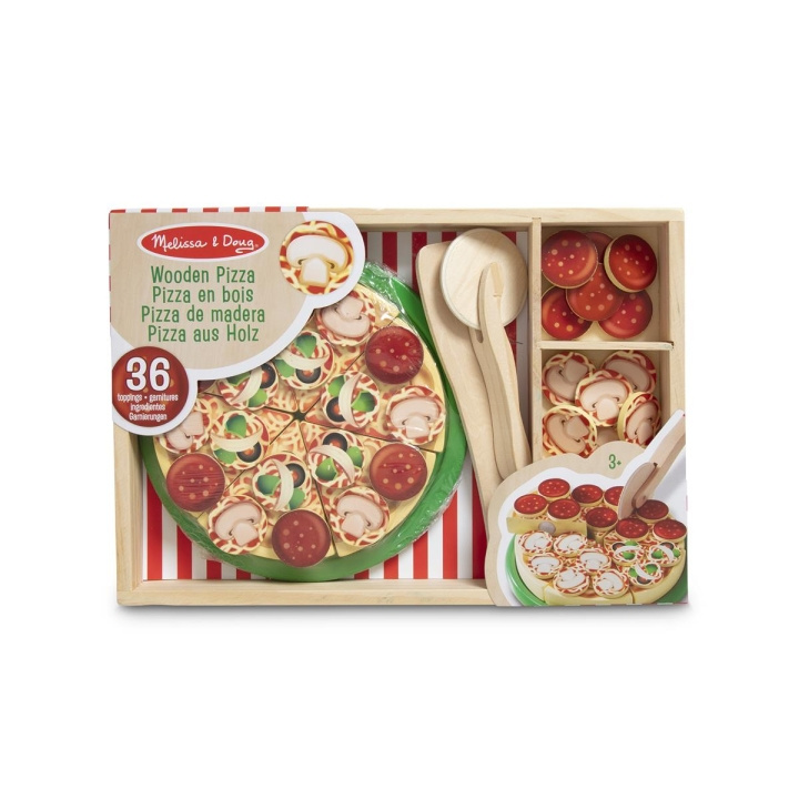 Melissa & Doug Food Play Træpizza i gruppen LEGETØJ, BØRN & BABY / Legetøj / Lille hjem & rollespil hos TP E-commerce Nordic AB (C79806)