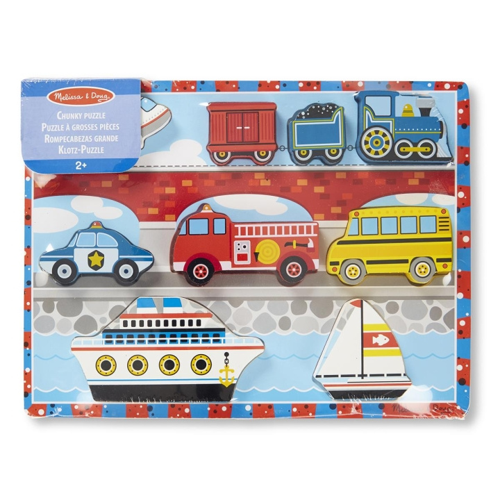 Melissa & Doug Chunky-puslespil i træ Køretøjer i gruppen LEGETØJ, BØRN & BABY / Legetøj / børns puslespil hos TP E-commerce Nordic AB (C79818)