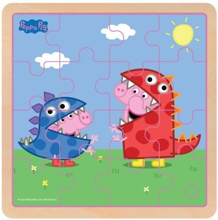 Barbo Toys Peppa Pig træpuslespil Dino DressUp i gruppen LEGETØJ, BØRN & BABY / Legetøj / børns puslespil hos TP E-commerce Nordic AB (C79838)