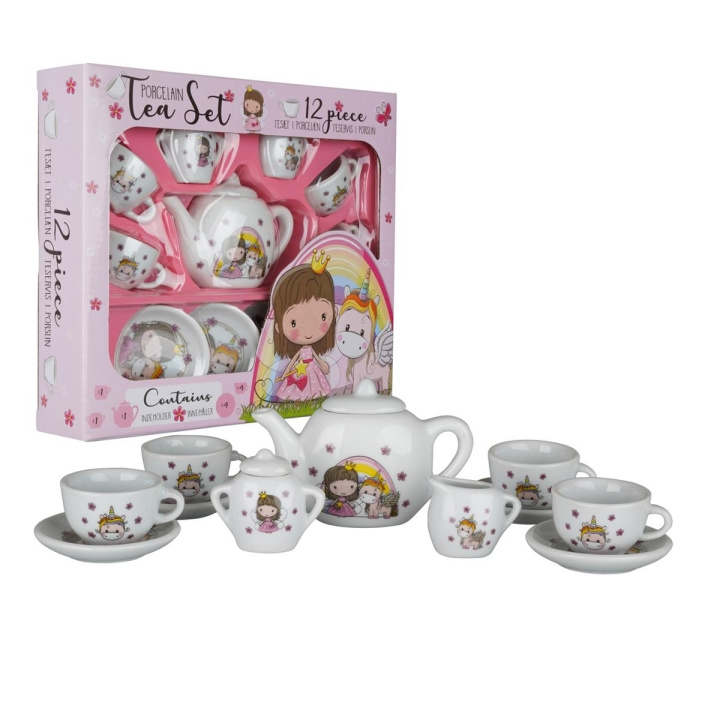 Barbo Toys Barbo Classic Porcelæns tesæt 12 dele Pink i gruppen LEGETØJ, BØRN & BABY / Legetøj / Lille hjem & rollespil hos TP E-commerce Nordic AB (C79841)