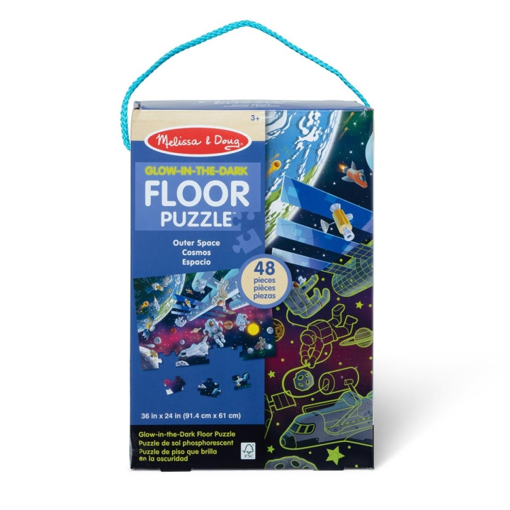 Melissa & Doug Gulvpuslespil Det ydre rum lyser i mørket i gruppen LEGETØJ, BØRN & BABY / Legetøj / børns puslespil hos TP E-commerce Nordic AB (C79857)
